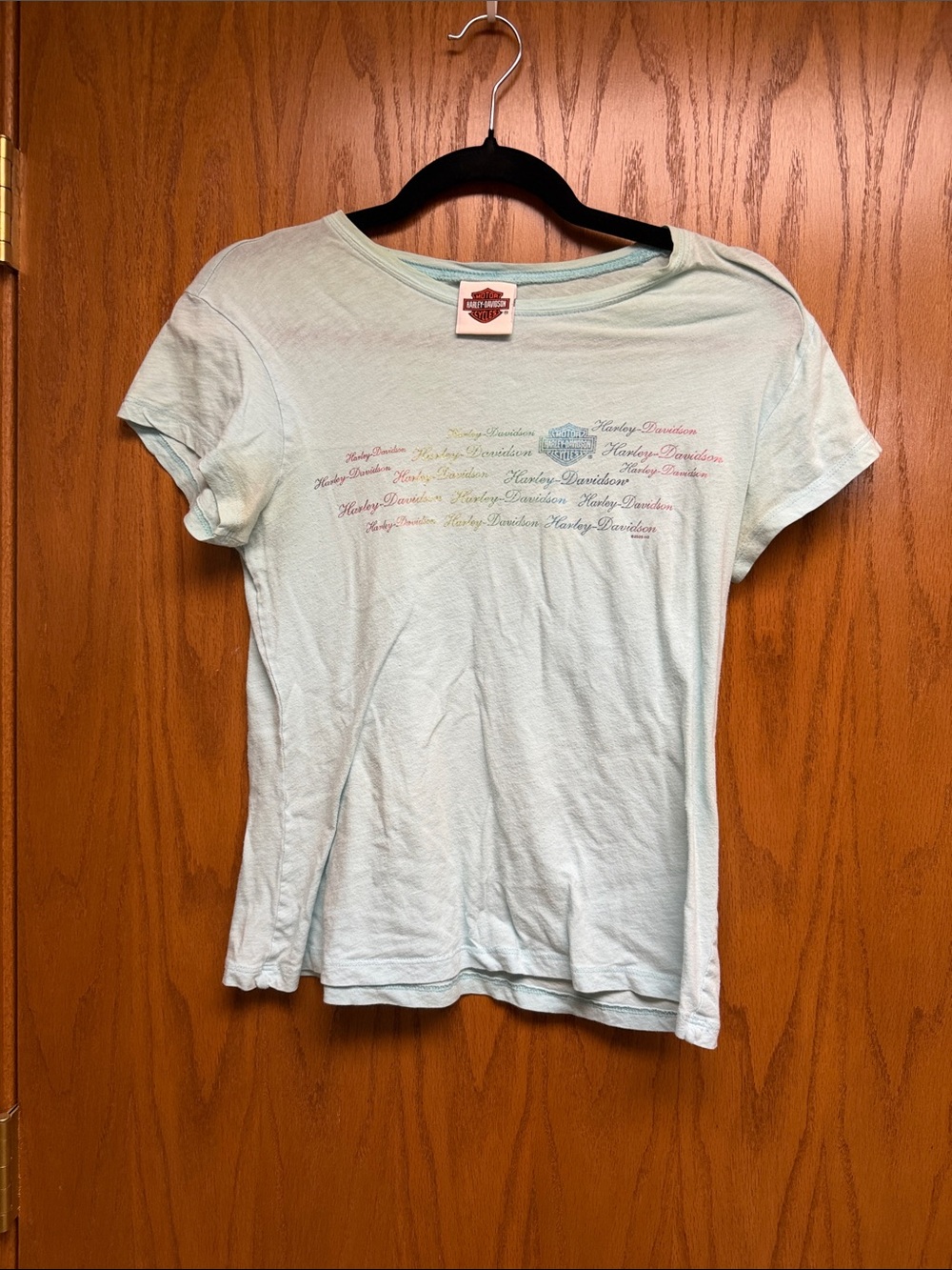Harley-Davidson Women's Pale Mint Short Sleeve Logo Tee